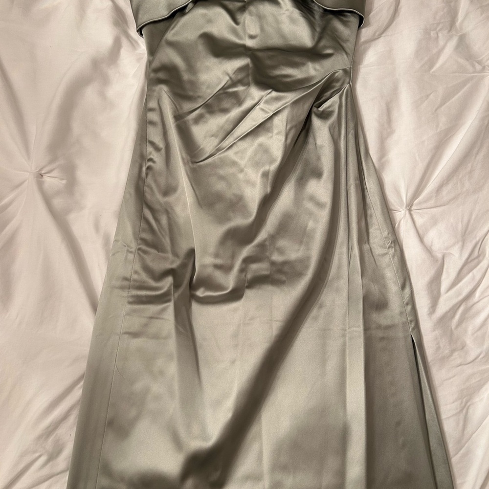 Aritzia Sage Green Exclusive Strapless Dress - Picture 6 of 9